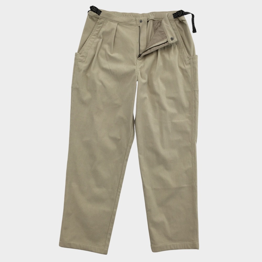 Mountain Hardwear Mens Tan Pleated Corduroy Hiking Pants Beige Size 38 Regular